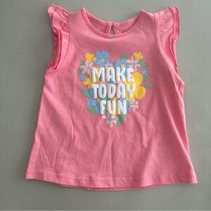 Joe Fresh Baby Girls pink sleeveless top size 12-18 months